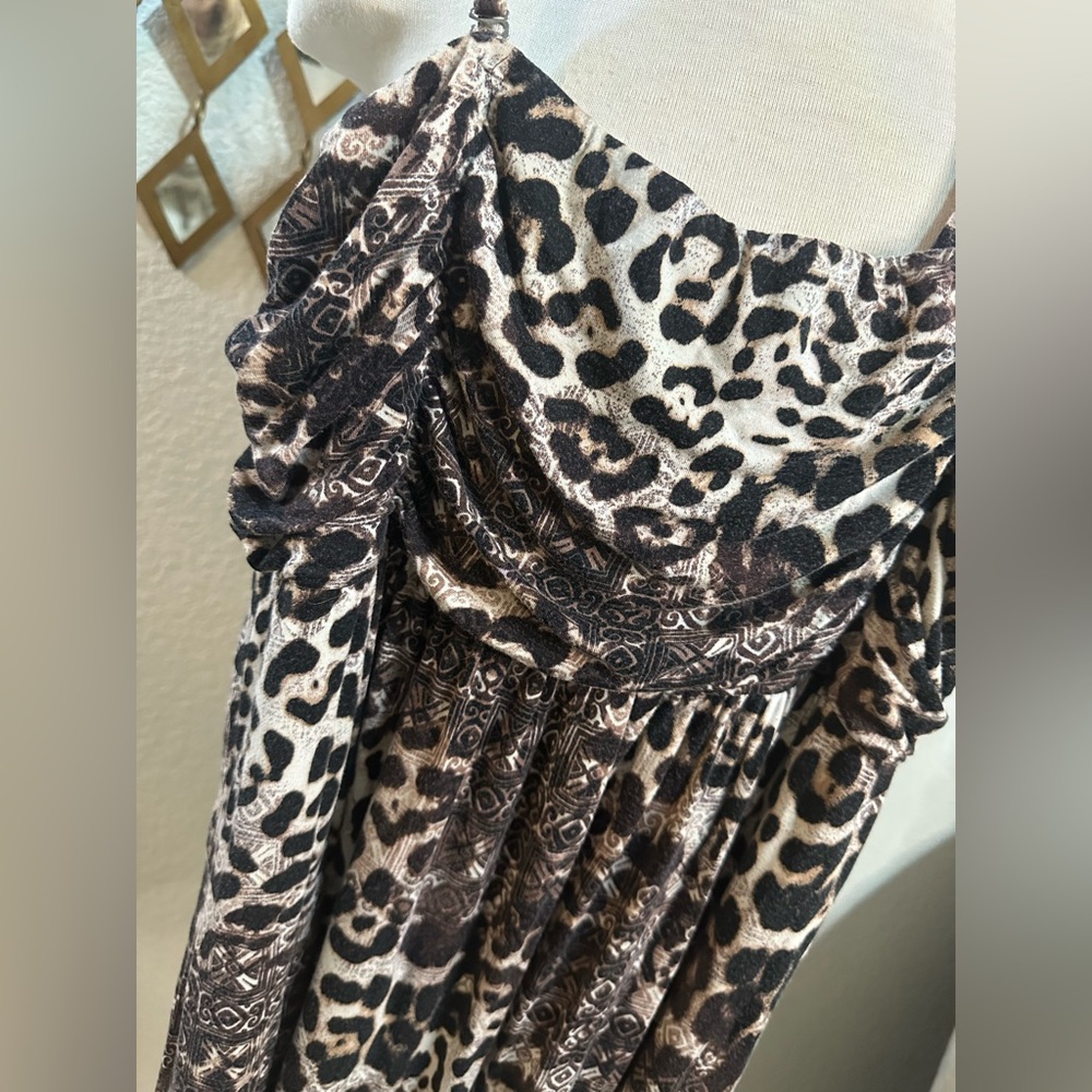 Soma Leopard Print Spaghetti Strap Dress - Picture 2 of 4